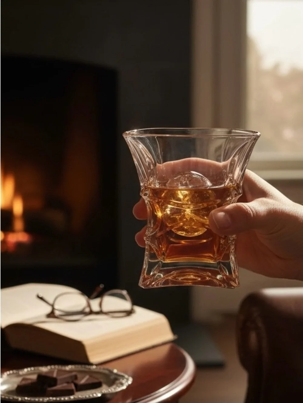 X-Lady modern whiskey glass by Crystal Bohemia